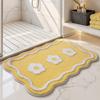 Puerta de Baño Doméstica Alfombra Antideslizante para Baño Alfombra para Pies Doméstica Alfombra de Piso Absorbente con Flocado Especial para Bañarse