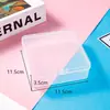Caja Plástica Transparente Vacía Cuadrada Caja de Empaque para Cuentas Perler Piezas de Aretes Caja Plástica Caja de Almacenamiento Caja Organizadora