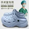 Zapatos perforados médicos alemanes para quirófano, resistentes al desgaste, con plataforma, suela gruesa para hombres y mujeres, nuevo modelo 2026, antideslizantes para uso en exteriores