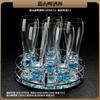 Modelo Nuevo 2025 Vaso para Cerveza Artesanal Blue Mountain, Vaso de Agua de Cristal de Lujo de Alta Gama, Vaso para Cerveza de Barril, Set Blue Mountain