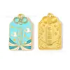 Colgante de Palabra de Bendición Estilo Chino, Accesorios de Joyería Esmaltados de Paz y Alegría, Colgante de Aleación para DIY, Cadena de Teléfono, Colgante para Llavero