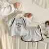 Conjunto de Ropa para Niños, Conjunto de Dos Piezas de Manga Corta para Bebé, Ropa de Verano para Niños y Niñas, Pantalones Cortos Estilo Nuevo 2026, Ropa Infantil Moderna y a la Moda