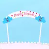 Bolo de Aniversário R Inserção Decoração de Bolo Bandeira Inserção Suprimentos de Festa Sereia Balão Inserção DIY