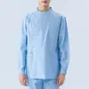 Uniforme de Enfermeira Feminino Fato Dividido de Manga Longa Conjunto Completo de Shorts Azuis de Verão Manga Curta Tamanho Grande Uniforme de Trabalho Médico