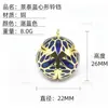 Acessórios para Joias DIY, Pingente de Chaveiro Sino Redondo Esmaltado Cloisonné Oco, Sino para Roupa de Animal de Estimação