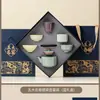 Festival do Meio Outono Patrimônio Cultural Imaterial Kintsugi Cinco Fornos Famosos Bule Xícaras de Chá Conjunto de Chá Aniversário Inauguração de Casa Casamento Noivado Lembrança de Luxo