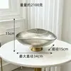 Prato de Frutas de Vidro de Cristal Leve de Luxo Transfronteiriço para Mesa de Centro de Sala de Estar, Bandeja de Frutas, Bandeja de Armazenamento de Frutas Secas e Doces, Tamanho Grande para Decoração de Casa