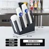 Estante negro para tazas/estante de exhibición para tiendas de té de leche, estante para tazas de granos de café, portavasos, portavasos de acrílico, portapapeles y otros artículos.
