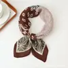 Bufanda Pequeña de Seda Cálida y Elegante Versátil para Otoño e Invierno para Mujer, Popular Estilo Nuevo 2025, Combinable con Ropa, Chal, Pañuelo Cuadrado, Bufanda para el Cuello