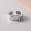 Anillo Hombres Moderno Hoja de Estaño Papel de Azúcar Irregular Simple Punk Elegante Abierto Ajustable Joyería de Mano para Hombres