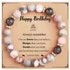 Nuevo Producto Pulsera de Corazón Cebra Rosa Pino Azul de 8 mm Pulsera de Cristal Verde Rosa Regalo Navideño Transfronterizo de Amazon