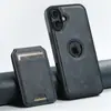 Adequado para iPhone 18 Promax 2 em 1 Magsafe Carregamento Sem Fio Magnético Porta-Cartões Capa de Couro para Celular