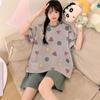 Pijama de Verano para Mujer, Shorts de Manga Corta, Delgado, Dibujos Animados, Lindo, Tallas Grandes, Ropa de Verano para Niñas, Conjunto de Ropa para el Hogar que se Puede Usar Afuera en Verano