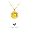Diseño de Estilo Nacional Oro Arena Colgante Gato de la Suerte Feliz Cada Día Transmisión en Vivo Oro Arena Collar Colgante para Mujer Venta al por Mayor