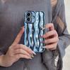 Funda para teléfono de nicho de alta gama galvanizada con ondas de agua adecuada para iPhone 17 Pro Max, nuevo modelo Apple 16, 15/14