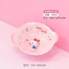 Sanrio Hello Kitty Vajilla Infantil Mesa para Niños Hogar Bol para Comida de Bebé Plato con Compartimentos Impermeable Antiescaldados Forma de Plato Taza de Leche