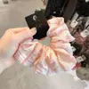 Accesorio para el Cabello de Tela Rayada con Bloques de Color Sencillo, Alta Elasticidad, Goma para el Cabello que no Aprieta, Diadema Versátil