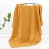 Manta Envolvente de Algodón de Bambú para Bebé Capa Única/Doble Gasa Color Sólido Manta Infantil Toalla de Baño Manta Envolvente Anti-Sobresalto Comercio Exterior