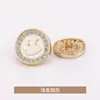 Botões de Casaco Estilo Chanel Bordados à Mão com Borda de Diamante, Face Sorridente com Gotejamento de Óleo, Botões de Metal para Roupas, Casacos Trench, Jaquetas, Suéteres e Malhas