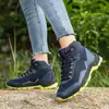 Zapatos deportivos de caña alta para pareja, para exteriores, zapatos de senderismo impermeables, antideslizantes y resistentes al desgaste para hombre, zapatos ligeros para trekking al aire libre