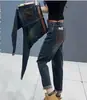 Jeans tipo Harem para Mujer, Nuevo Estilo Primavera y Otoño, Tallas Grandes, Cintura Alta, Adelgazantes, Elásticos, Longitud Tres Cuartos, Pantalones tipo Papá