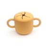 Taza de silicona para refrigerios para niños, vajilla para bebés, taza para refrigerios para bebés, taza portátil con asa binaural, taza para almacenar refrigerios para niños