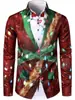 Site independente transfronteiriço de outono mais vendido estilo Natal série de Natal camisa casual de manga comprida impressa em 3D para homens
