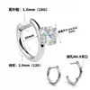 Liga de titânio F136, moissanita cor D, brincos de pino reto, titânio G23, design leve e luxuoso, versátil e estiloso, ear cuff, brincos femininos, joias