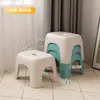 Banqueta Pequena para Uso Doméstico, Banqueta Baixa de Plástico, Antiderrapante, Resistente e Durável, Banqueta para Mesa de Centro da Sala de Estar, Banquinho para Banho Infantil, Banco, Banqueta de Banheiro