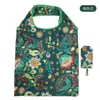 Bolsa de Compras Plegable de Poliéster en Stock de Fábrica Impresión Supermercado Portátil Creativa Bolsa de Compras Protección Ambiental Bolso de Mano de Almacenamiento