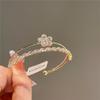 Este é melhor para ver através da pulseira de flor de zircônia branca JOJOACC pulseira ajustável de abertura micro cravação pulseira versátil