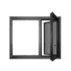 Ventanas de Aleación de Aluminio Insonorizadas para Sala de Estar y Dormitorio, Ventanas de Sistema de Aluminio con Rotura de Puente Térmico, Puertas y Ventanas Batientes de Apertura Exterior con Doble Acristalamiento, Hecho a Medida