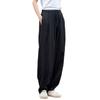Pantalones Hallen holgados y ajustados de estilo coreano, de verano, finos, de algodón y lino, de color liso, combinables, informales, de pierna ancha para mujer.