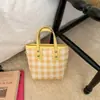 Bolso Pequeño de Color Contrastante para Mujer 2025 Nueva Moda Versátil Bolso de Mano Bolso Cubo Gran Capacidad Bolso de Hombro Cruzado para Viajes