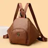 Mochila para Mujer Modelo Nuevo 2026 con Patrón Tejido, Gran Capacidad, Bolso de Hombro Multifuncional, Bolso Cruzado, Bolso de Mano, Bolso para Mujer, Transfronterizo