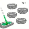 Capa de Pano para Mop Flat de Chenille Swiffer Mop Reutilizável Doméstico Seco Úmido Dupla Face Capa de Reposição