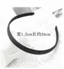 Diadema de Tela Negra de Cobertura Total de 1.5-4cm Sencilla Lisa Accesorio de Diadema de Moño DIY Diadema de Color Sólido Base