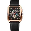 Reloj Dorado Deportivo Multifuncional Retro Binbond para Hombre Popular Transfronterizo Cuadrado Calendario Impermeable Luminoso