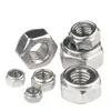 Aço Inoxidável 304/316 Totalmente Metálico Auto Travante Sextavada Porca Arruela de Travamento Tampa de Parafuso Anti-Afrouxamento Porca Anti-Folga M3-M30