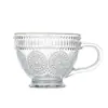 Taza de vidrio resistente al calor con tapa, taza de desayuno, taza de avena, taza de té con flores para oficina, taza de café, taza de leche, taza de jugo para el hogar