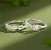 Anillo de Plata Esterlina S999 de Rosa y Platycodon Anillo de Lujo Nicho Diseño Avanzado Sentido del Diseño Regalo de Cumpleaños para Novia