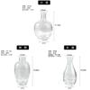 Jarrón de cristal estilo Amazon tamaño pequeño color juego de tres piezas escritorio florero hidropónico para arreglos florales venta al por mayor