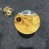 Mesa Redonda Pequeña con Incrustaciones de Resina de Madera de Nogal Sudamericano, También Disponible como Mesa de Té a Precio Especial de Fábrica