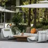 Silla de salón de fibra de vidrio para exteriores, silla de piscina, silla de playa, silla de ocio reclinable para patio de hotel, villa, silla para persona perezosa, respaldo, cojín suave, venta al por mayor