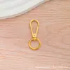 Llavero de aleación de zinc, hebilla de equipaje, electrochapado en dorado, plateado y negro, hebilla de bolso, hebilla para perro mascota, hebilla de placa pequeña con resorte