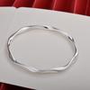 Pulsera de plata de ley 999.9 con anillo Mobius para mujer, estilo chino, cerrada, con ondas brillantes, joyería de plata.