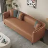 Sofá para apartamentos pequeños, habitaciones de alquiler, salas de juegos, salones de mahjong, adecuado para dos o tres personas, área de descanso de oficina, resistente a los arañazos de gatos, piel y látex, configuración recta