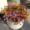 Flores Artificiais Transfronteiriças, Eucalipto de Sete Galhos, Flores Secas, Violeta, Folhas de Dinheiro, Flores Artificiais de Plástico, Acessórios para Decoração de Casa