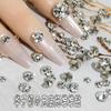 Imitación Huazi 33-Corte Strass Apilado Sin Base para Decoraciones de Uñas, Mini Strass Blancos DIY, Strass Deslumbrantes para Uñas