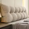 Cojín triangular para cabecero, respaldo suave con soporte lumbar, extraíble y lavable, cojín grande para respaldo de sofá tatami, cojín de tela gruesa